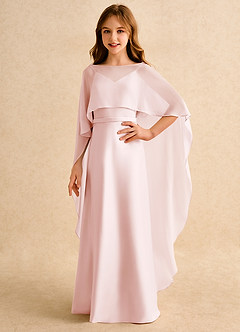 Azazie Fishie Junior Formal Flower Girl Klänningar Klä A-Line i Matt satäng image1