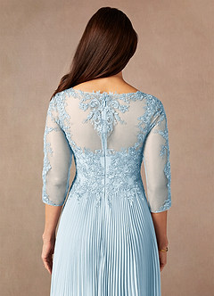 Azazie Corinne Mother of the Bride Dresses Sky Blue A-Line Sequins Chiffon Dress image7