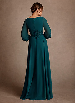 Azazie Yorba Kleider für die Brautmutter A-Linie Spitze Chiffon Kleid Kiefer image3