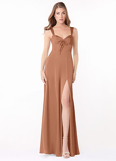 Azazie Alexia Final Sale English Rose A-Line Sweetheart Neckline Stretch Satin Dress image1