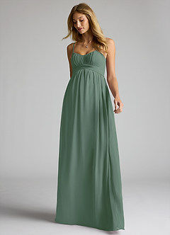 Azazie Llana Maternity Bridesmaid Dresses A-Line Chiffon Floor-Length Dress image3