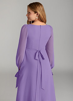 Azazie Leonia Junior Tahiti A-Line with Pockets Chiffon Dress image6