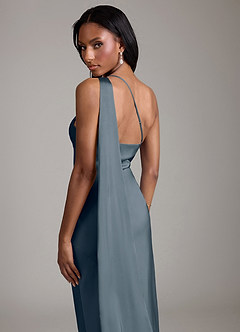 Azazie Galinda Brudtärnklänningar Klä av Sjöjungfru i Stretch Satin Ena axeln Skymning image2