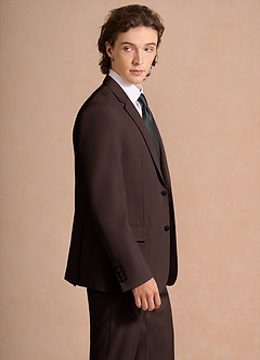 front James Ganache Structured Stretch Suit Jacket