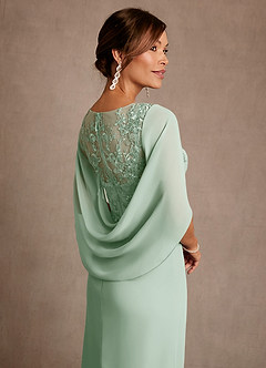 Azazie Santa Clara Mother of the Bride Dresses Agave A-Line Lace Dress image6