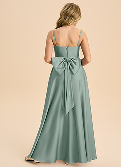 Azazie Bear Junior Abito A-Line in Raso Elasticizzato Scollo a Cuore Salvia Argentata image2