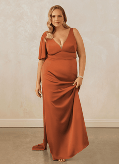 Christian Siriano Bridal for Azazie 1011 Brautjungfernkleider Meerjungfrau-Linie Schleifen Stretch-Satin Kleid Kanel image16