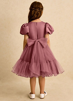 Azazie Cocoa Abiti da Ragazza di Fiori Abito Principessa in Tulle Plissettato Ametista image6