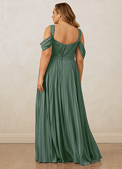 Christian Siriano Bridal for Azazie 1013 Bridesmaid Dresses Eucalyptus A-Line Off the Shoulder Chiffon Dress image12