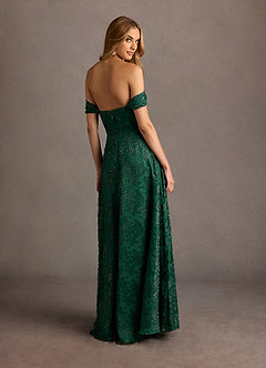 Saphirra Emerald Off Shoulder Gown image2
