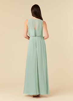 Azazie Marchioness Mother of the Bride Dresses A-Line Scoop Pleated Chiffon Floor-Length Dress image2
