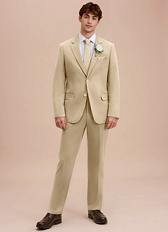 front Ethan Champagne Refined Weave Suit