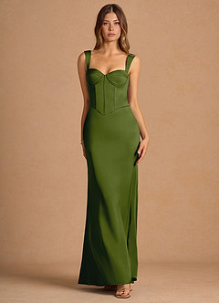 Nerissa Olive Green Maxi Dress image4