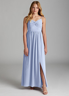 Azazie Zeya Junior Ice A-Line Chiffon Dress image1