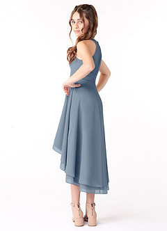 Azazie Linna Junior Twilight A-Line Pleated Chiffon Dress image2