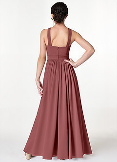 Azazie Jiya Junior Amethyst A-Line Pleated Mesh Dress image2