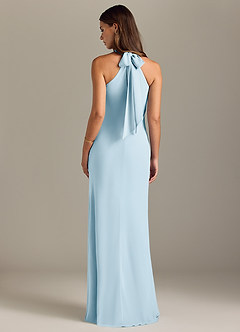 Azazie Doretta Bridesmaid Dresses Sky Blue Mermaid Pleated Chiffon Dress image8