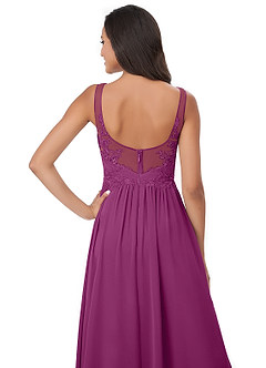 Azazie Robbie Final Sale Desert Rose A-Line Lace Chiffon Dress image6