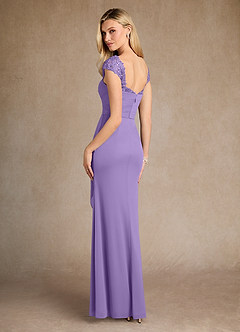 Azazie Belfast Mother of the Bride Dresses Tahiti Sheath Lace Mesh Dress image2