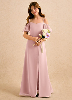 Azazie Robyn Girls Formal Final Sale Sky Blue A-Line Sweetheart Neckline Chiffon Dress image4
