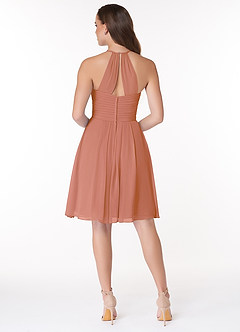 Azazie Adriana Final Sale Wisteria A-Line Pleated Chiffon Dress image2