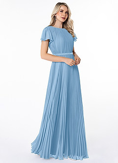 Azazie Kara Final Sale A-Line Pleated Chiffon Floor-Length Dress image3