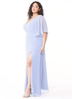 Azazie Cierra Bridesmaid Dresses Lavender A-Line V-Neck Chiffon Dress image11