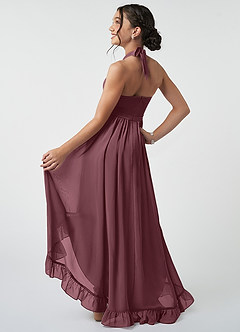 Azazie Hermione Junior Sangria A-Line Chiffon Dress image5
