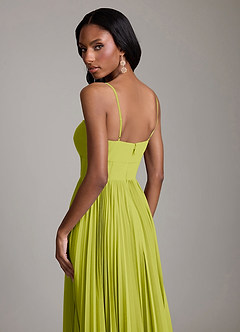 Azazie Akiko Bridesmaid Dresses Lemongrass A-Line Sweetheart Neckline Chiffon Dress image6