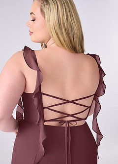 Barbie ♥ Azazie Bridesmaid Dresses Sangria Mermaid Corset Chiffon Dress image10