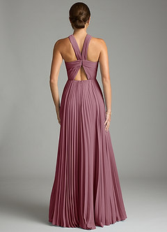 Azazie Afra Bridesmaid Dresses Vintage Mauve A-Line Pleated Chiffon Dress image2
