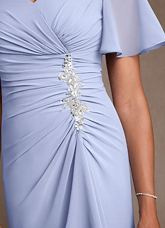 Azazie Suffolk Abiti per la Madre della Sposa Abito A-Line in Chiffon Plissettato Ghiaccio image5