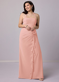 Barbie ♥ Azazie Bridesmaid Dresses Rosette Sheath Strapless Chiffon Convertible Dress image11