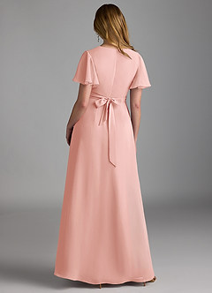 Azazie Zaniah Bridesmaid Dresses Rosette A-Line Chiffon Dress image2