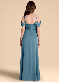 Azazie Kaitlynn Junior Vestido de Bermudas de Satén Elástico de Corte en A con Vestidos sin tirantes image2