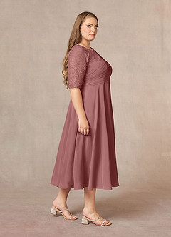 Azazie Dorothea Mother of the Bride Dresses Desert Rose A-Line Scoop lace Chiffon Dress image7