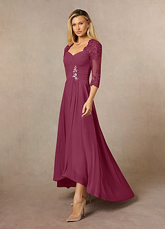 Azazie Anne Mother of the Bride Dresses Mulberry Sheath Sweetheart Sequins Lace Dress image6