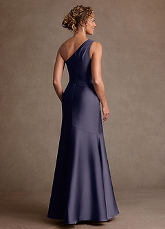 Azazie Haifa Suknie dla Matki Panny Młodej Syrena Jedno ramię Satyna elastyczna Długość podłogi Sukienka image2