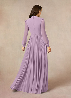 Azazie Adellah Mother of the Bride Dresses Wisteria A-Line Pleated Chiffon Dress image3