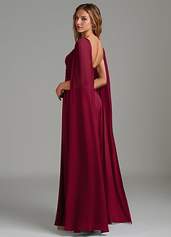 Azazie Niveah Bridesmaid Dresses Burgundy A-Line Strapless Stretch Satin Convertible Dress image6