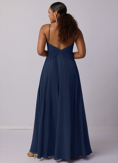 Barbie ♥ Azazie Bridesmaid Dresses Dark Navy A-Line Chiffon Dress image9