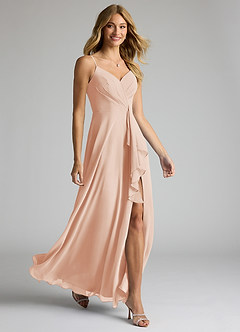 Azazie Akita Bridesmaid Dresses English Rose A-Line Chiffon Dress image2