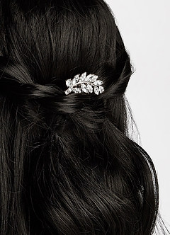 front Peigne à cheveux en alliage de strass
