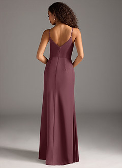 Azazie Deandra Bridesmaid Dresses Sangria Mermaid Pleated Chiffon Dress image6