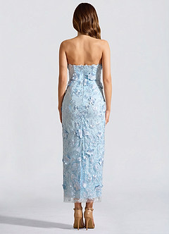 Maxi jurk Elina IJsblauwe Bloemen image2