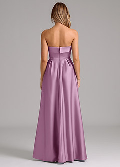Azazie Lucienne Bridesmaid Dresses Wisteria A-Line Strapless Stretch Satin Convertible Dress image7