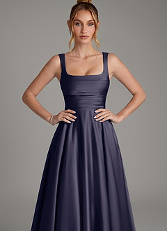 Azazie Azaria Bridesmaid Dresses Stormy A-Line Corset Stretch Satin Dress image6
