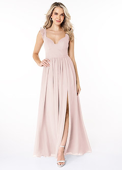 Azazie Stassie Bridesmaid Dresses Rose Petal A-Line Sweetheart Ruched Chiffon Dress image3