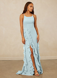 Christian Siriano Bridal for Azazie 1006 Bridesmaid Dresses Mist Mermaid Ruched Chiffon Dress image1