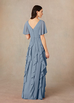 Azazie Watson Mother of the Bride Dresses Twilight A-Line V-Neck Chiffon Dress image4